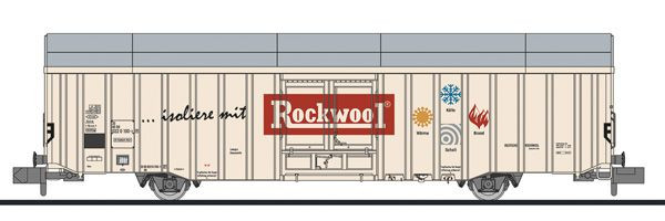 Liliput 265802 - DB Großraumgüterwagen Hbbks Ep.4, "Rockwool"