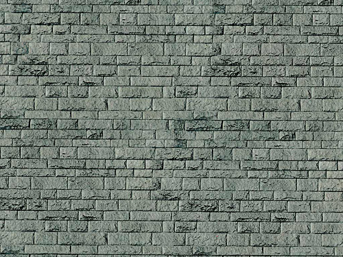 Vollmer 46052E - H0 Mauerplatte Porphyr aus Karton, 25 x 12,5 cm, 1 Stück