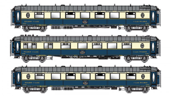 LSmodels 79174 - CIWL Set 3-teilig Pullman-Wagen creme/blau 1949 Ep.3a