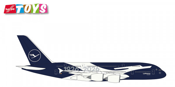 Herpa 86DT-4137 Lufthansa Airbus A380 "100 Years" Aviation Toy