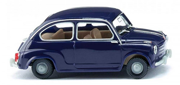 Wiking 009907 - Fiat 600 - dunkelblau