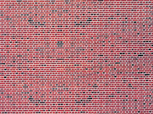 Vollmer 47361 - N Mauerplatte Klinker aus Karton, 25 x 12,5 cm, 10 Stück