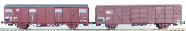 Exacttrain 20712 - 2 Set DBAG Gbs Güterwagen mit DGAG Emblem Epoche V und DSB Gbs (Ex. NS)