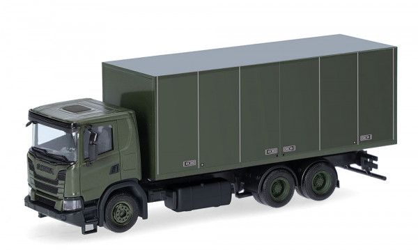 Herpa 747226 - Scania XT17 Koffer-LKW 3achs "Schwedische Armee" (SE)