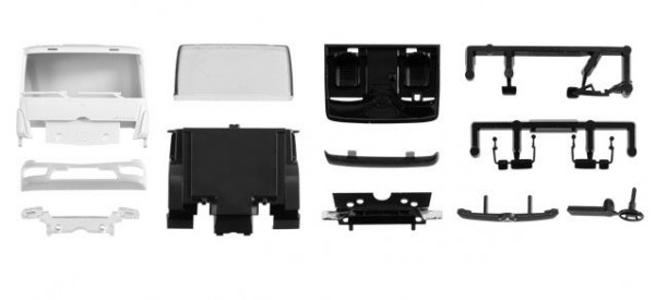 Herpa 084543 - Fahrerhaus MB Atego 2013 mit separatem Grill, 2 Stück