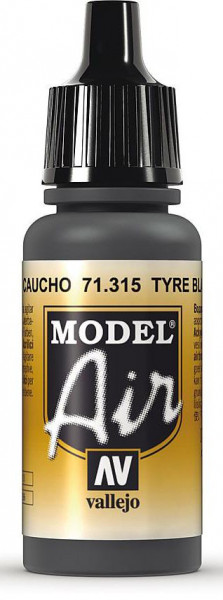 Vallejo 771315 - Reifen-Schwarz, 17 ml