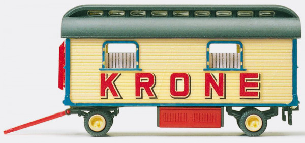 Preiser 21015 - Wohnwagen 6 mtr mit Oberlicht "Circus Krone" Fertigmodell