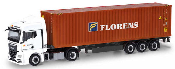 Herpa 318228 - MAN TGX GM Container-Sattelzug "Schmid/Florens"