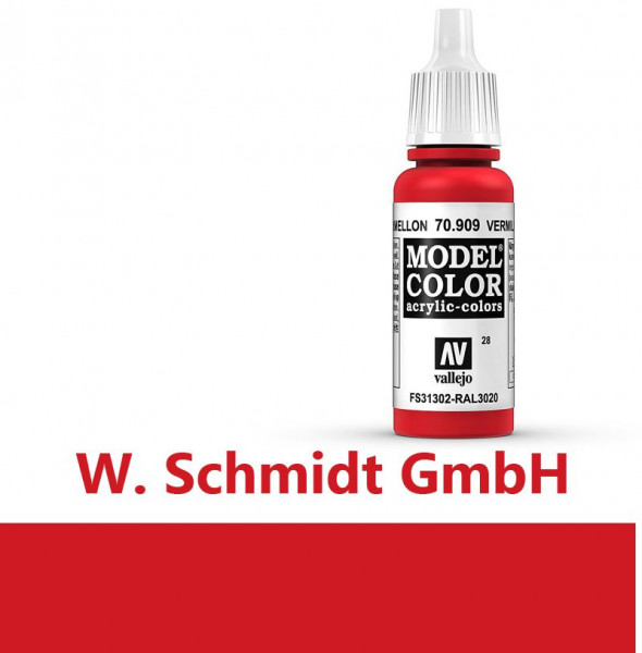 Vallejo 770909 - Model Color Farbe Verkehrsrot, Matt, 17 ml