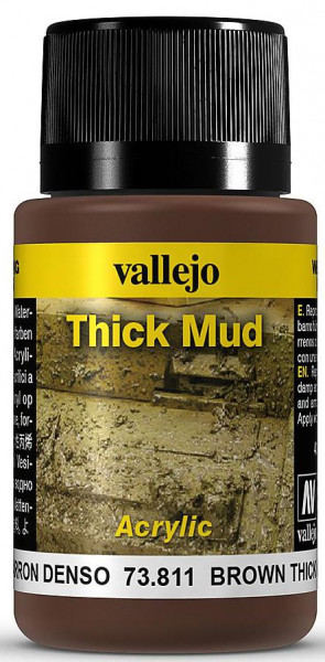 Vallejo 773811 - Weathering Schlamm, Braun, 40 ml