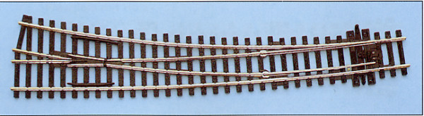 Peco SLE86 - Code100 Bogenweiche rechts 12*, leitendes Herzstück