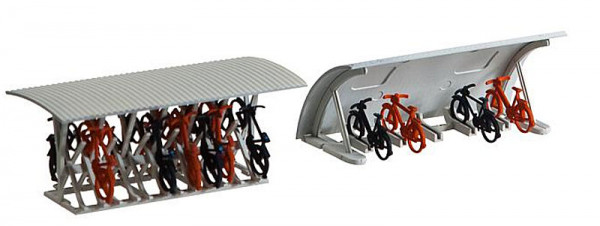 Faller 180584 - 2 Fahrradständer mit Rädern