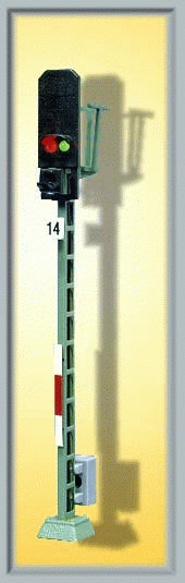 Viessmann 4411 - Licht-Blocksignal Höhe: 44 mm mit 2 LEDs Hp0 Hp1
