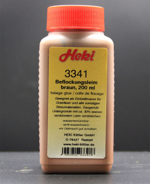 Heki 3341 - Beflockungsleim braun 200 ml Heki