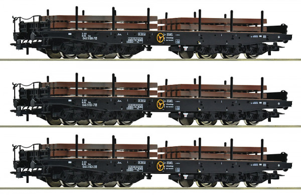 Roco 6600263 - NS 3er Set Schwerlastwagen NS+Brammen E4