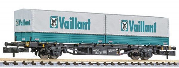 Liliput 265223 - DB Containertragwagen Lgjs571 Ep.4, beladen mit 2 Wechselpritschen "Vaillant"