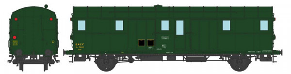 REE VB-317 - SNCF Gepcäwagen OCEM32 grün306 Ep.3b, Region Süd-West, 3 Schlusslichter