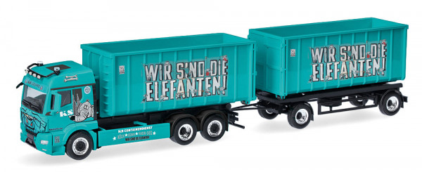 Herpa 321457 - MAN TGS TM Abrollmulden-Hängerzug "KS Containerdienst"