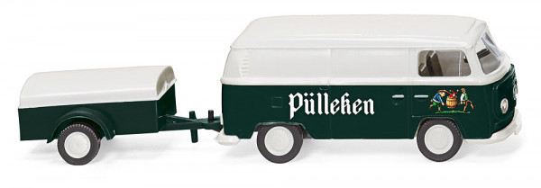 Wiking 030005 - VW T2 Kastenwagen mit Anhänger "Pülleken"