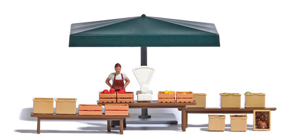 Busch 7915 - A-Set: Marktstand Gemüse