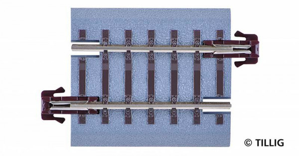 Tillig 83716 - Bettungsgleis braun, Länge 36,5 mm - gerades Gleis G5