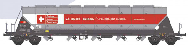 NME 510616 - SBB Silowagen für Getreidetransport Tagnpps 96,5m3 Ep.6, "Le sucre suisse. Pur sucre. P