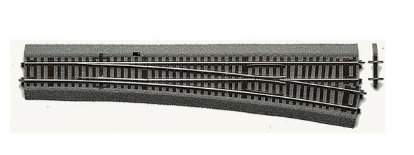 Roco 42583 - Line mit Bettung, Weiche rechts Wr 10, 10° – Herzstückwinkel 8,1°