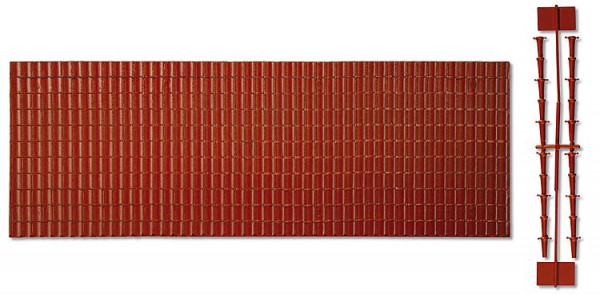 Pola 333101 - Ziegeldach und Firstziegel 440 x 155 mm