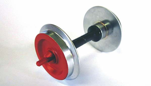 Piko 36166 - G Metallradsatz für Wagen, 30 mm (2 Stck., verchromt, rot)