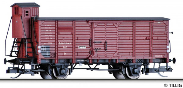 Tillig 17930 - Eutin-Lübecker Flachdachwagen mit Bremserhaus Ep.2