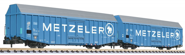 Liliput 260161 - DB Set Großraumwagen Hbbks 2-teilig Ep.4, mittellang, "Metzeler"
