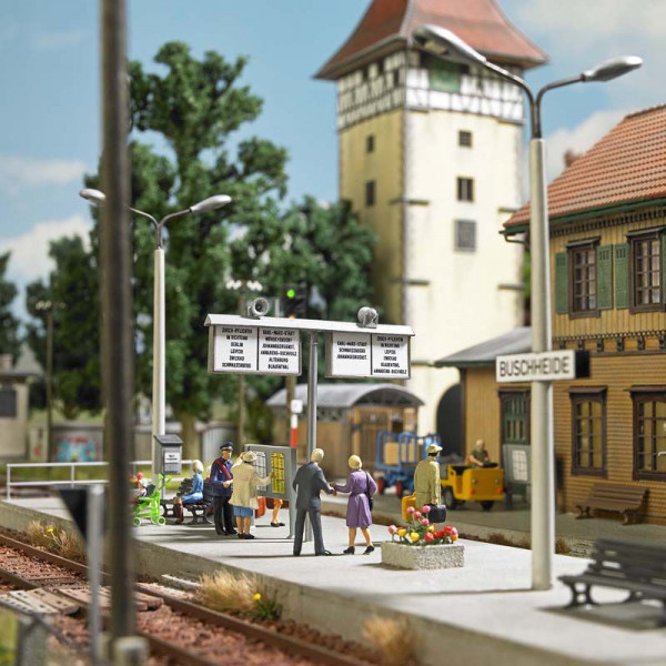 Busch 1623- Set Bahnhof Ausgestaltung , reichhaltig