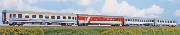 ACME 55382 - PKP/CD Set 4-teilig Reisezugwagen EuroCity 106/107 "Prag" Ep. 5-6