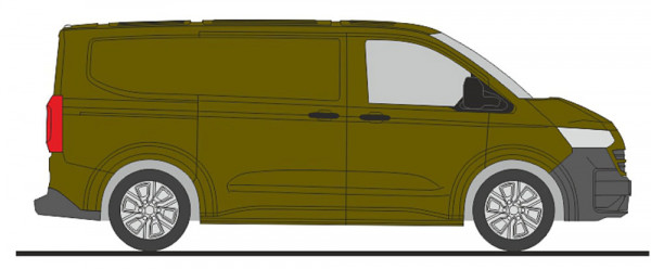 Rietze 11723 - Volkswagen e-Transporter T7 Kasten KR FD warm green metallic