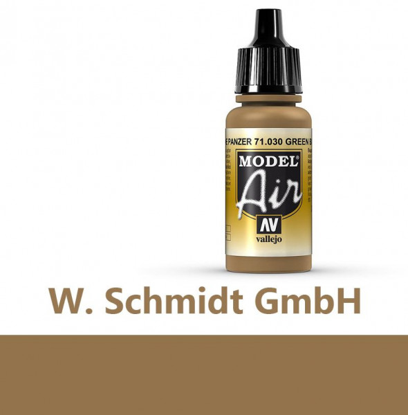 Vallejo 771030 - Model Air Grünbraun, 17 ml