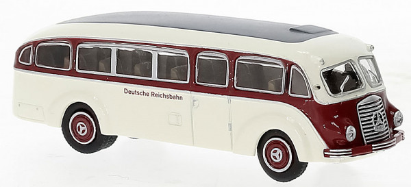 Brekina 52433 - Mercedes LO 3500 rot, weiss, 1936, Deutsche Reichsbahn,