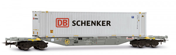 Rivarossi HR6703 - 4-achs. Containerwagen der Bauart Sgnss, graue Farbgebung, beladen mit 45´-Contai