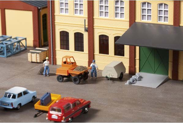 Auhagen 41641 - Dumper mit Kompressoranhänger