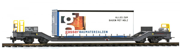 Bemo 2289161 - RhB Sbk-v 7701 mit Planenbehälter "Gasser"