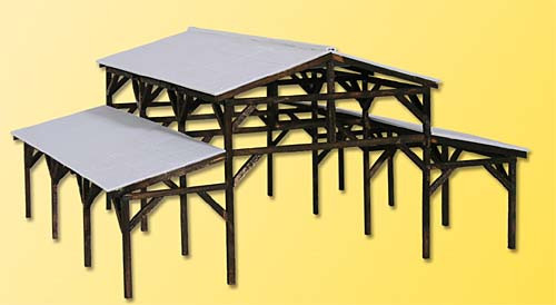Kibri 39095 - Holzunterstand Bausatz 12x10,5x6 cm