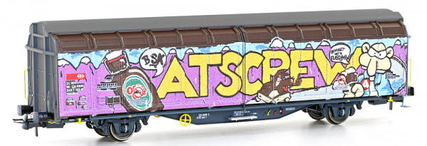 Hobbytrain H45108 - Schiebewandwagen Hbbillns SBB, Ep.VI Graffiti-Serie (6)