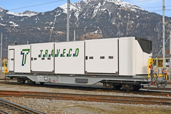 Bemo 2292101 - RhB Sb-v 65691 mit Klimacontainer "Traveco"