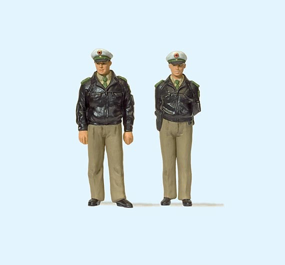 Preiser 65363 - Polizisten stehend, Grüne Uniform BRD