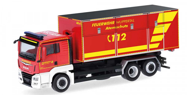 Herpa 098199 - MAN TGX XL Euro6C Wechsellader "Feuerwehr Wuppertal"