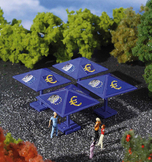 Vollmer 42003 - Euro-Rettungs-Schirme 34x34x34 mm Bausatz (4 Stück)