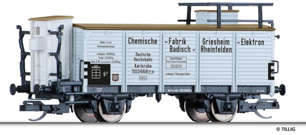 Tillig 95894 - DRG Flüssiggaswagen Ep.2, "Chem. Fabrik Griesheim-Elektron, Bad Rheinfelden"