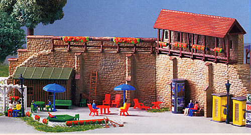 Kibri 38916 - Stadtmauer mit Kleingarten in Weil der Stadt 34x3,5x10,5 cm