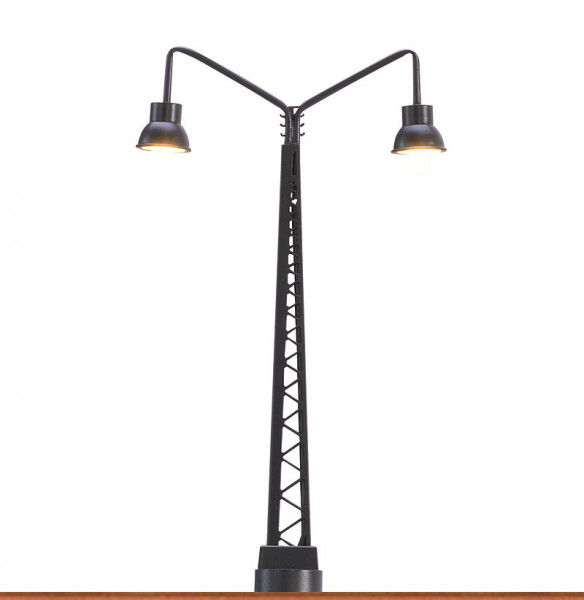 Brawa 83011 - Gittermastbogenleuchte, 2-fach, Stecksockel mit LED