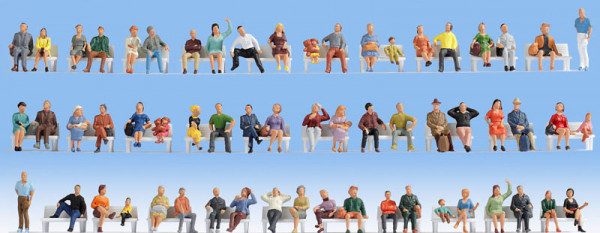 Noch 47402 - Mega-Spar-Set Sitzende 60 Figuren (ohne Bänke)