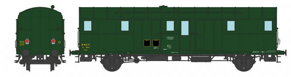 REE VB-323 - SNCF Gepäckwagen OCEM32 grün 306 Ep.3, 2 Aluschlusslichter, Region West